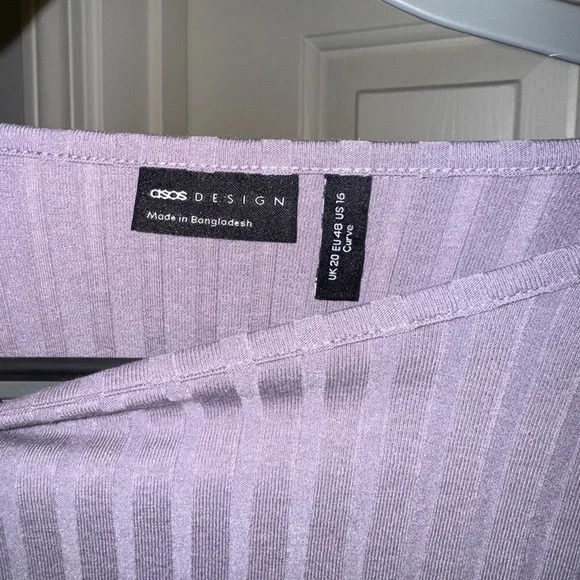 ASOS Women's Purple Ribbed Long Sleeve Top - Picture 2 of 3